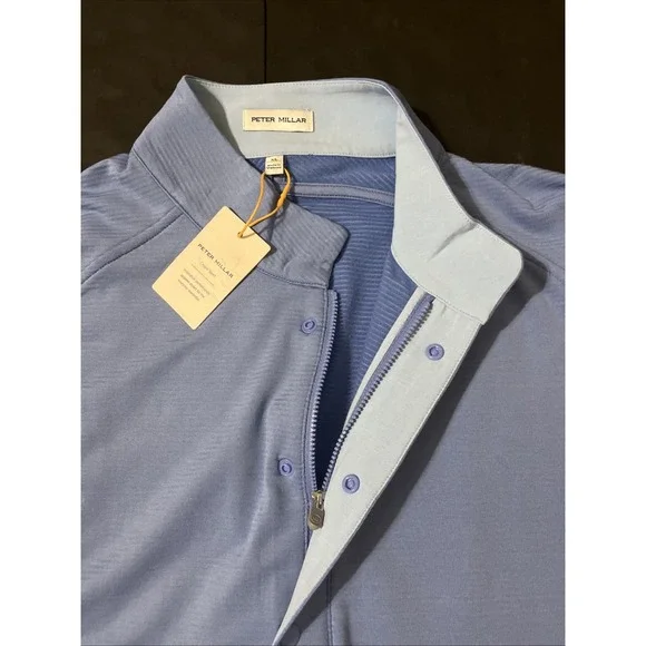 Peter Millar Beaumont Performance Vest Mens XL Zipper Snap Button‎ Golf Outdoor